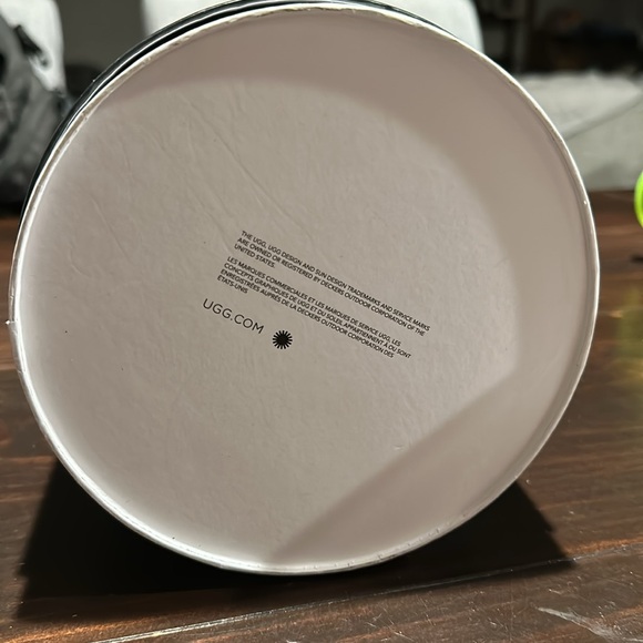 UGG® Embroidered Logo Shearling Earmuffs - Chestnut - Picture 7 of 7